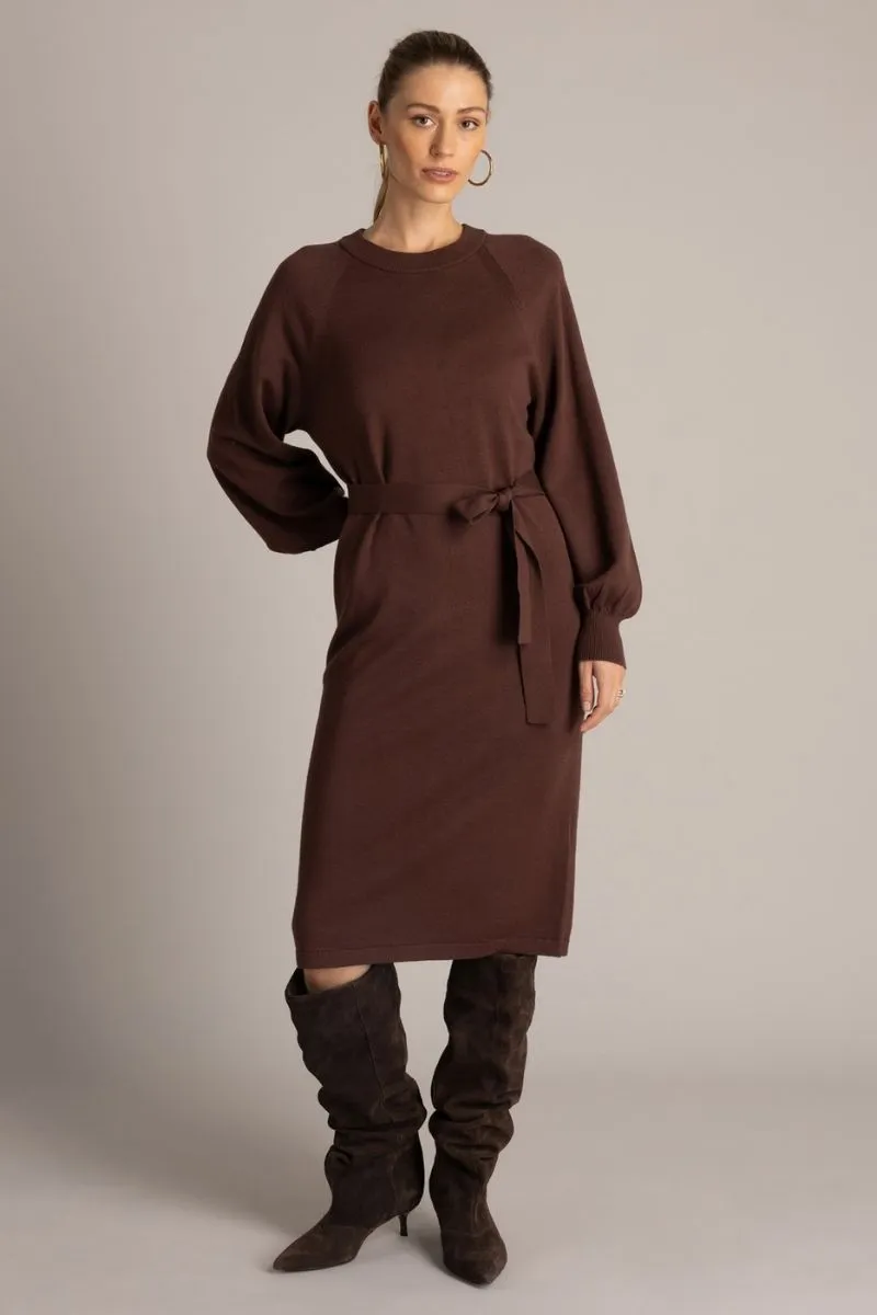 Yest Neva Essential jurk Red Brown